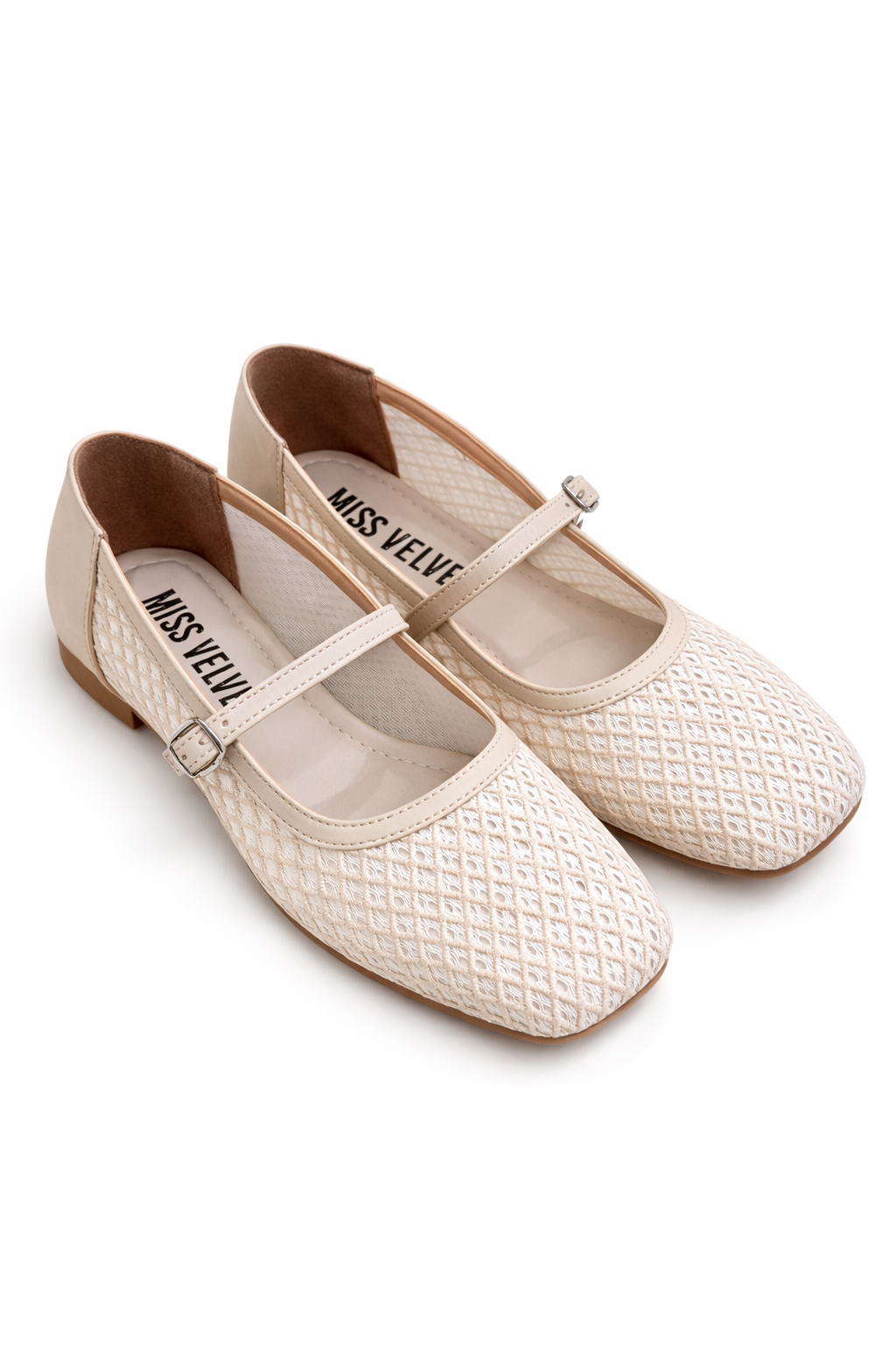 MESH FLATS BEIGE