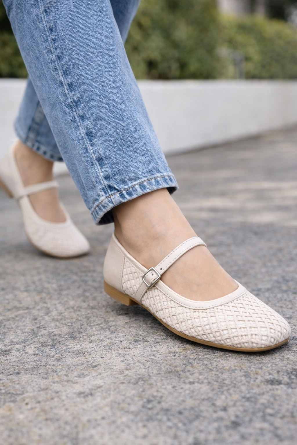 MESH FLATS BEIGE