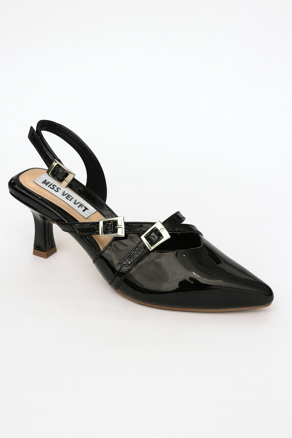 BRIE MINI TACONES PUNTONES NEGRO