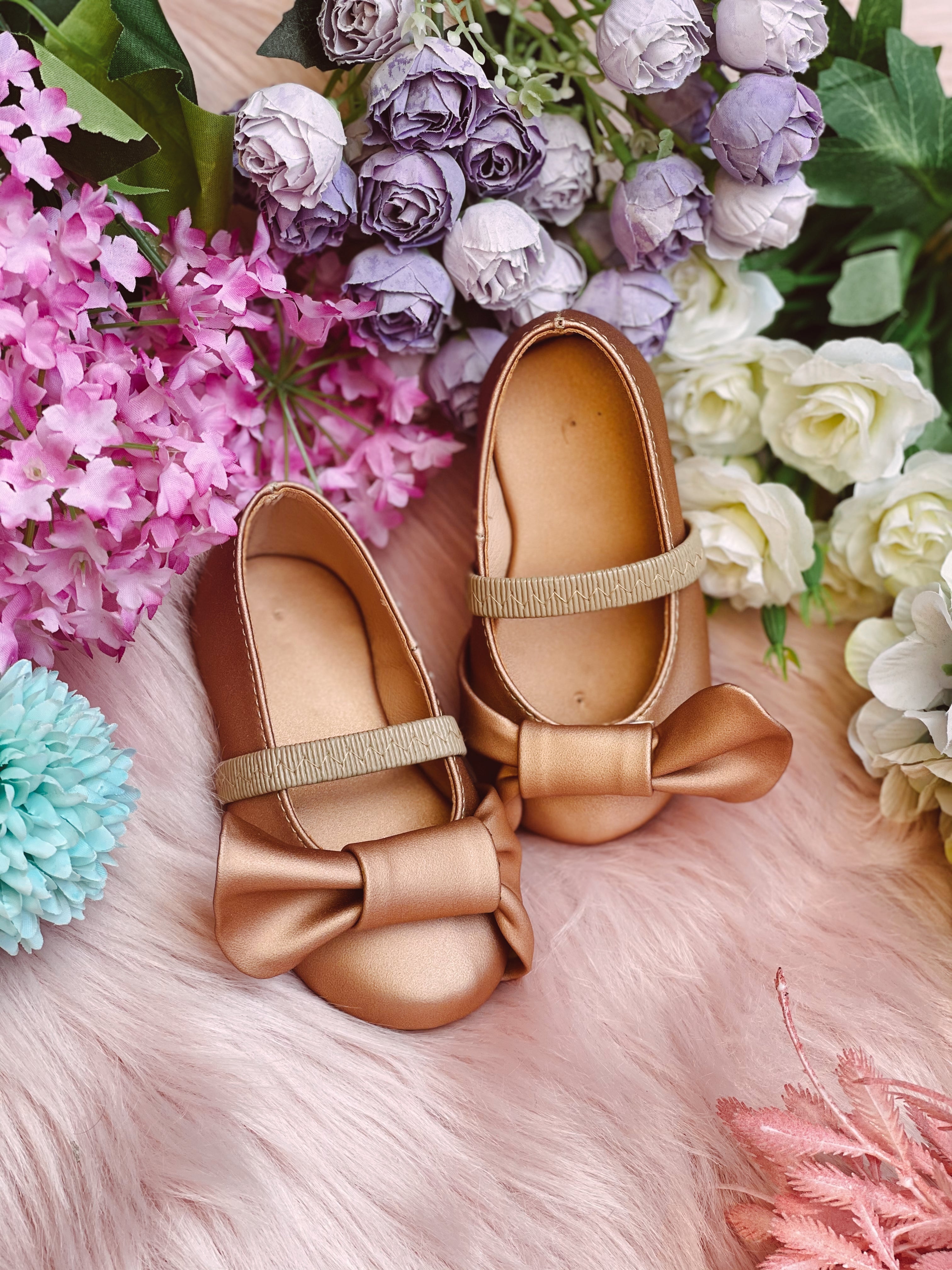 MELANY FLAT NIÑA ORO ROSA