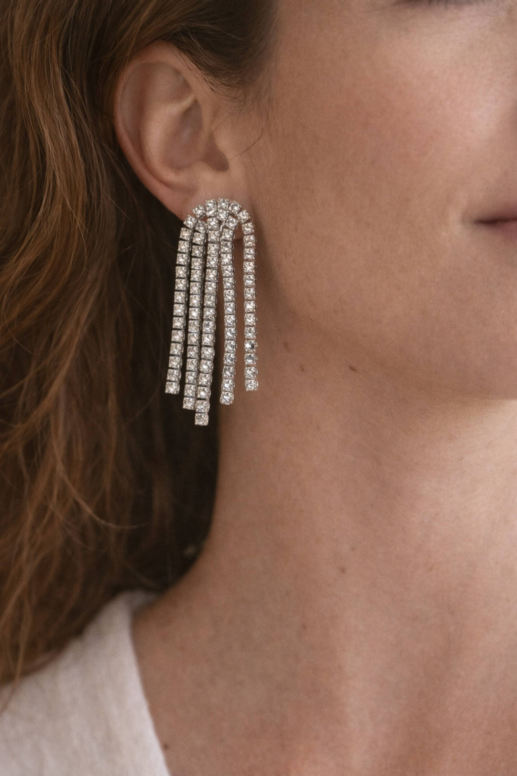 NIGHT FEVER ARETES | PLATEADO