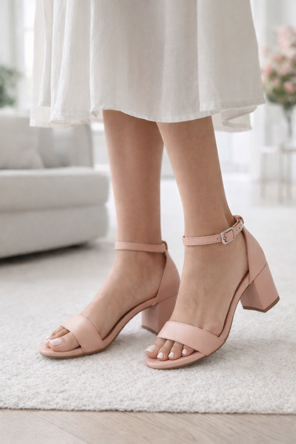 LISA BAJO MINI TACONES NUDE